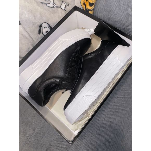 J/Slides NIB AMANDA Black Leather Platform Sneaker Shoes, Size 9, MSRP $169 - Picture 6 of 14